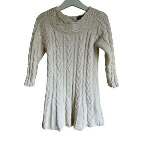 Vintage Baby Gap Wool Blend Cable Knit Sweater Dress Size 3